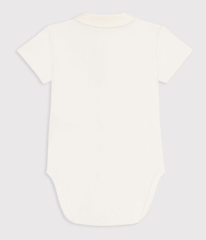 || Petit Bateau || Babyromper korte mouw met kraagje - Aardbei