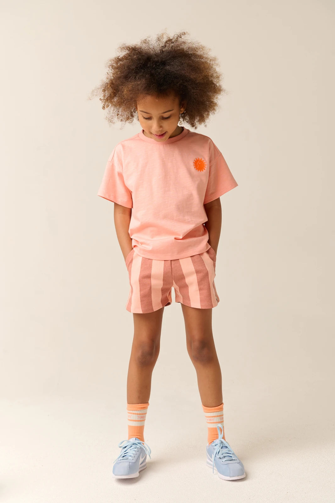 || Tumble ‘N Dry || T-shirt met zon koraalroze - Nautalis