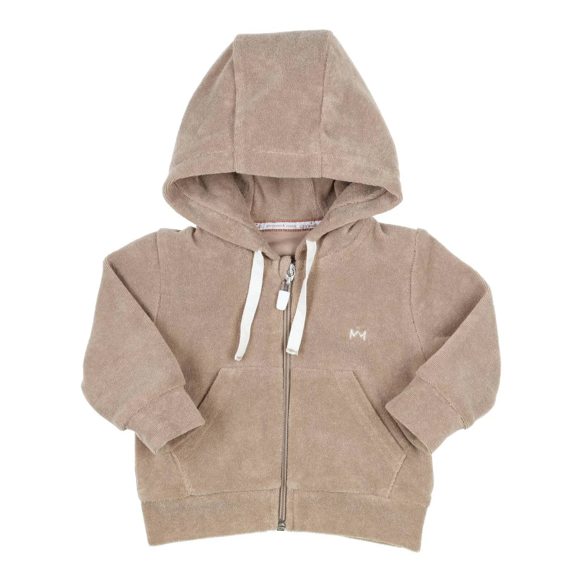 || Gymp || Badstof vest met capuchon bruin - Ido