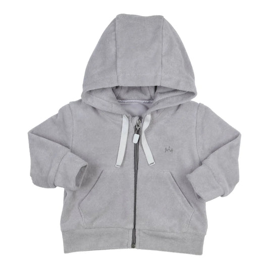 || Gymp || Badstof vest met capuchon grijs - Ido
