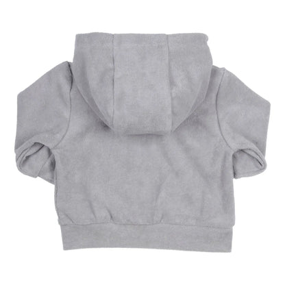 || Gymp || Badstof vest met capuchon grijs - Ido