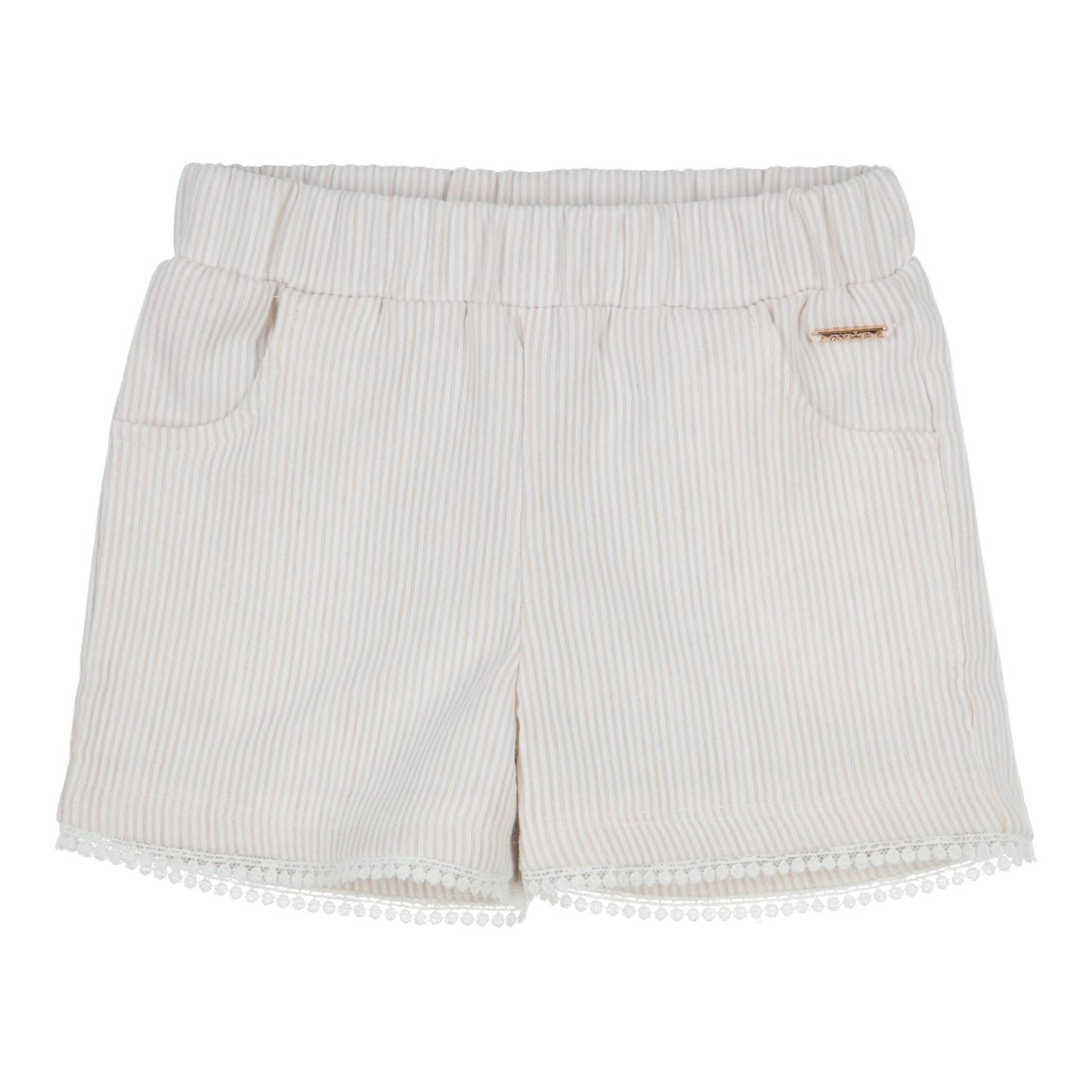 || Gymp || Gestreepte korte broek beige - Gidi