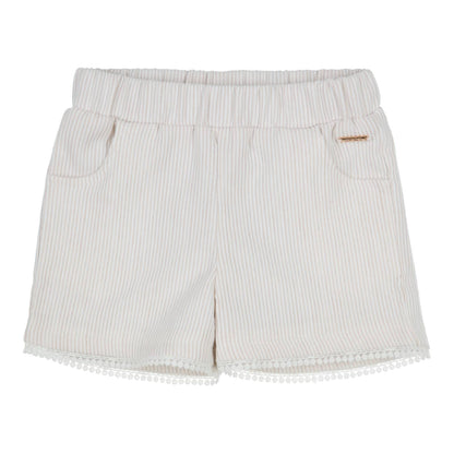|| Gymp || Gestreepte korte broek beige - Gidi