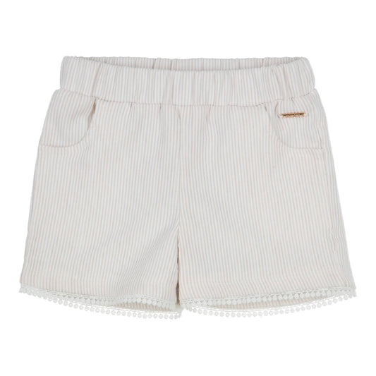 || Gymp || Gestreepte korte broek beige - Gidi