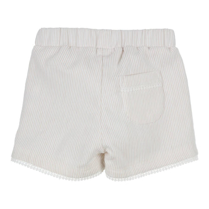|| Gymp || Gestreepte korte broek beige - Gidi