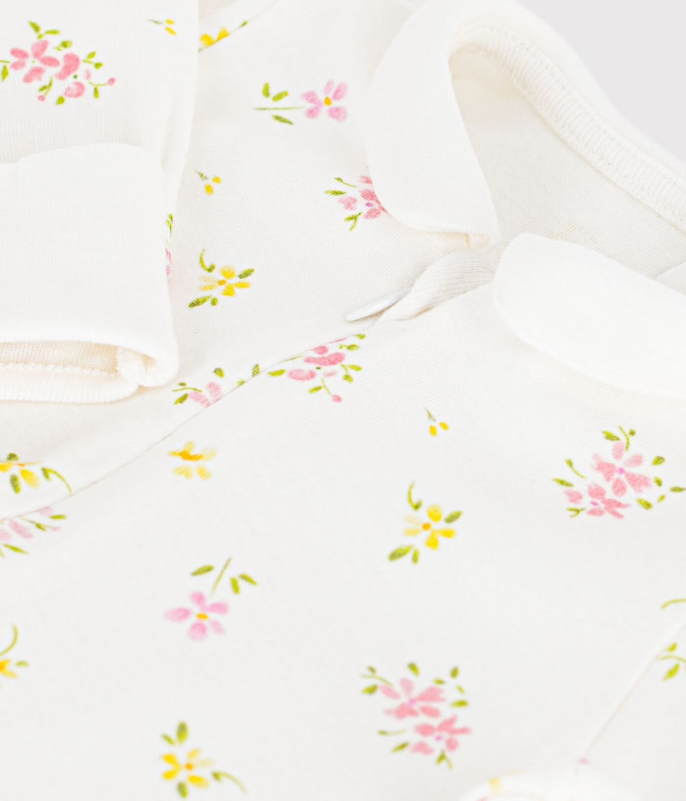 || Petit Bateau || Katoenen boxpak rits met voetjes - Bloemetjes