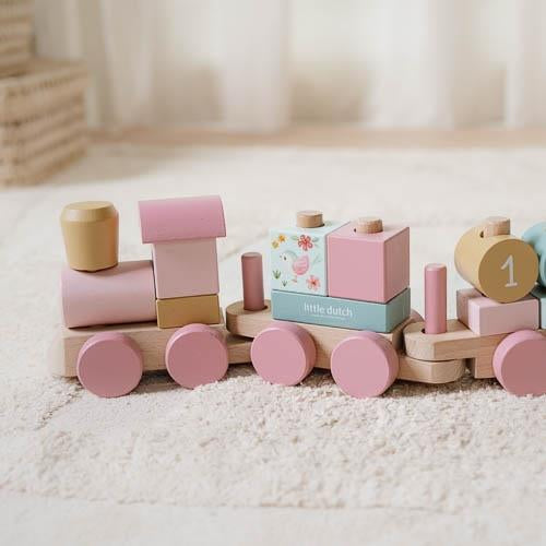 || Little Dutch || Houten blokkentrein - Fairy Garden