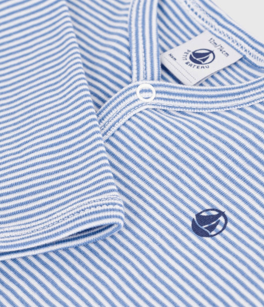 || Petit Bateau || Katoenen boxpak met voetjes - Gestreept