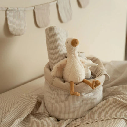 || Little Dutch || Swaddle 120cm - Soft Beige Stripe