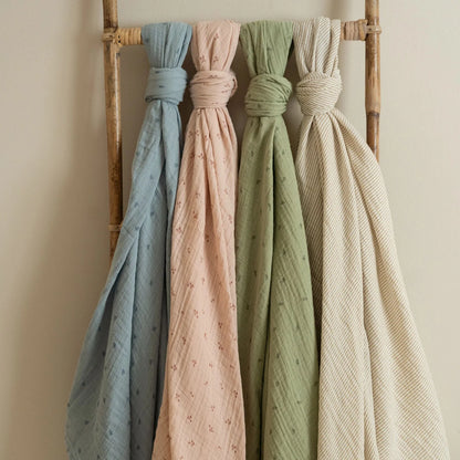 || Little Dutch || Swaddle 120cm - Soft Beige Stripe