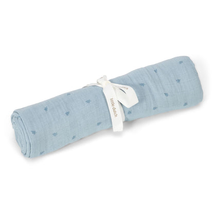 || Little Dutch || Swaddle 120cm -Denim Blue