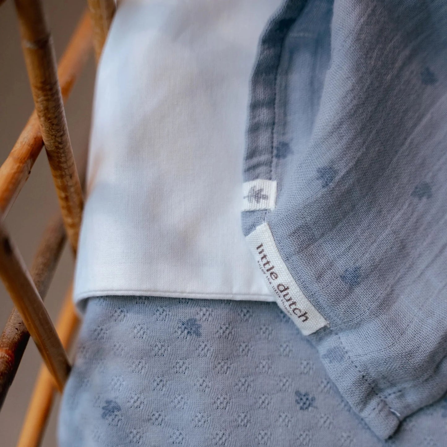 || Little Dutch || Swaddle 120cm -Denim Blue