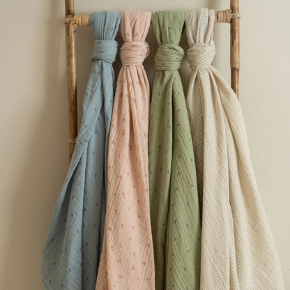 || Little Dutch || Swaddle 120cm -Denim Blue