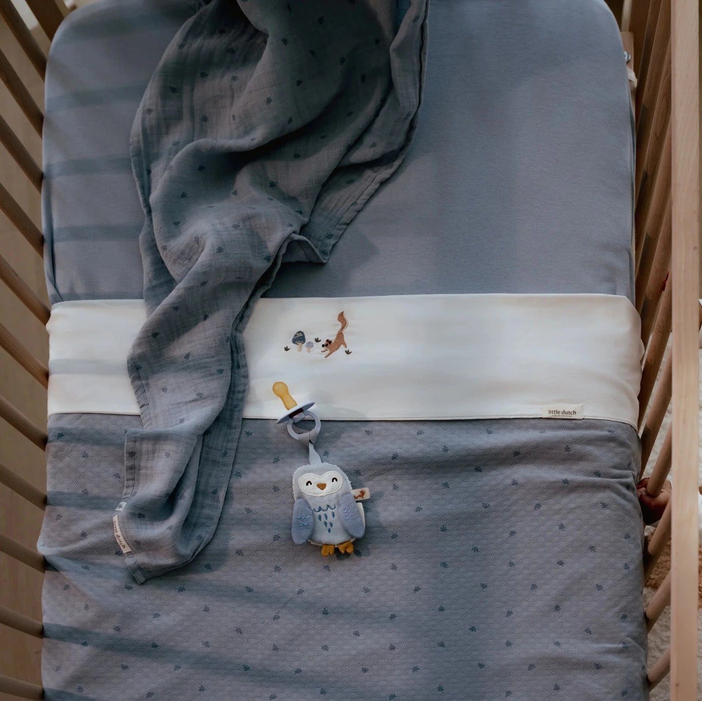 || Little Dutch || Swaddle 120cm -Denim Blue