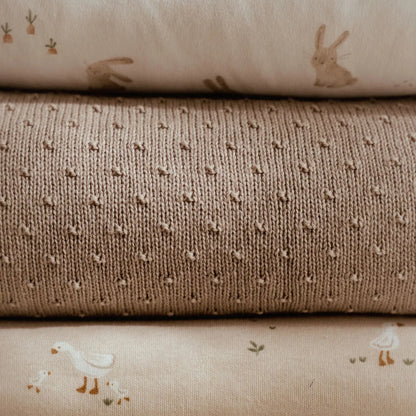 || Little Dutch || Wiegdeken gebreid - Pure Soft Beige