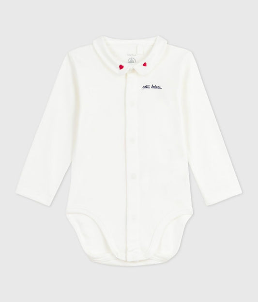 || Petit Bateau || Babyromper met kraagje - Hart