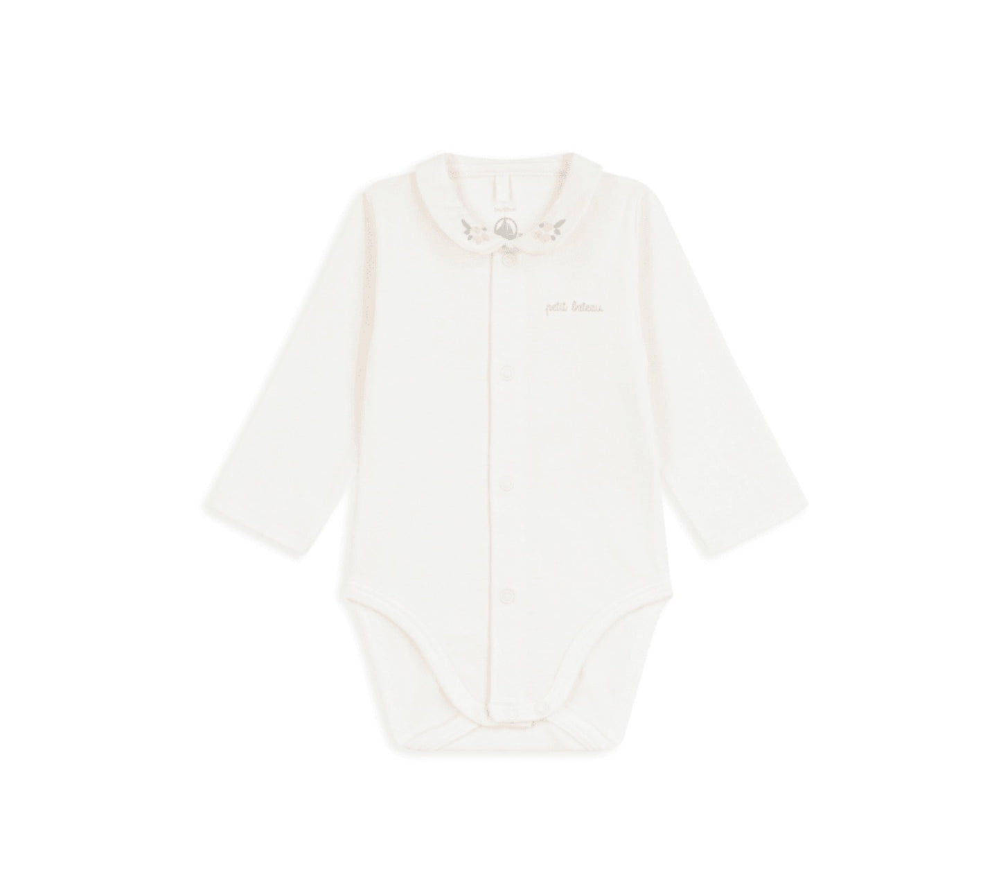 || Petit Bateau || Babyromper met kraagje - Bloemetjes