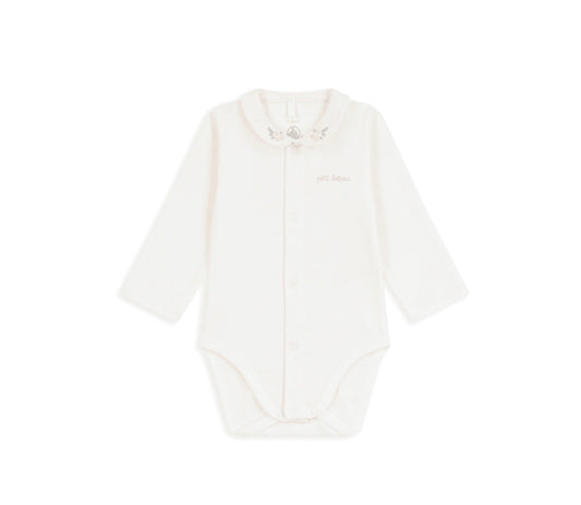 || Petit Bateau || Babyromper met kraagje - Bloemetjes