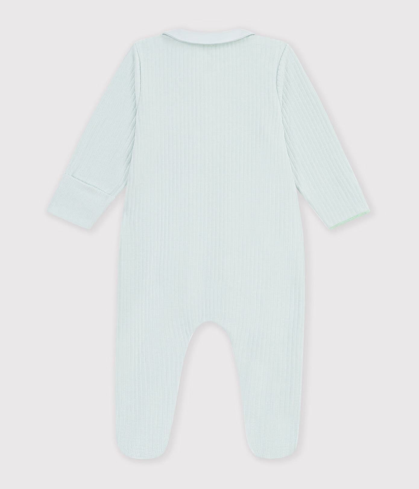 || Petit Bateau || Velours boxpak met voetjes en kraagje - Groen