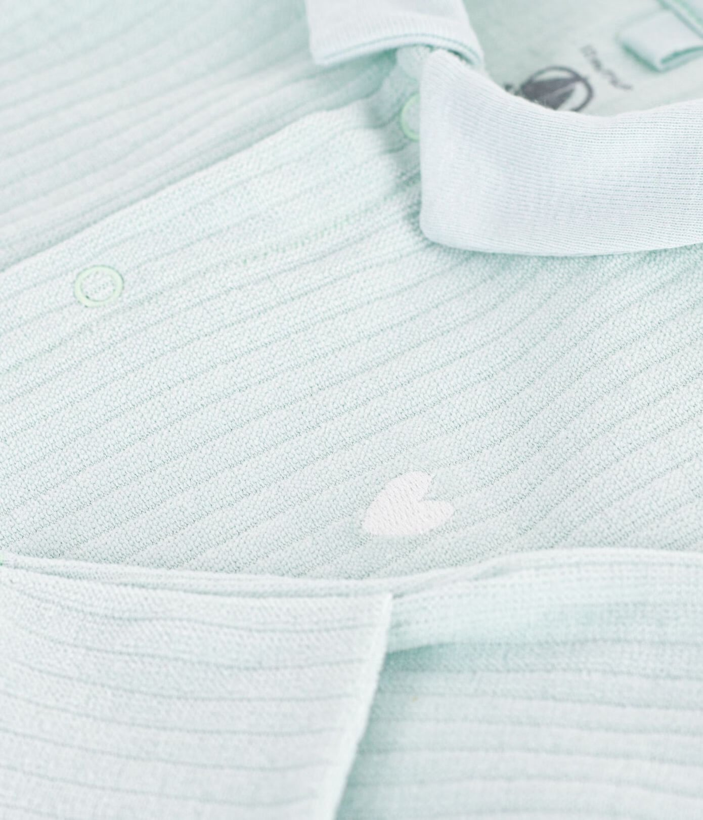 || Petit Bateau || Velours boxpak met voetjes en kraagje - Groen