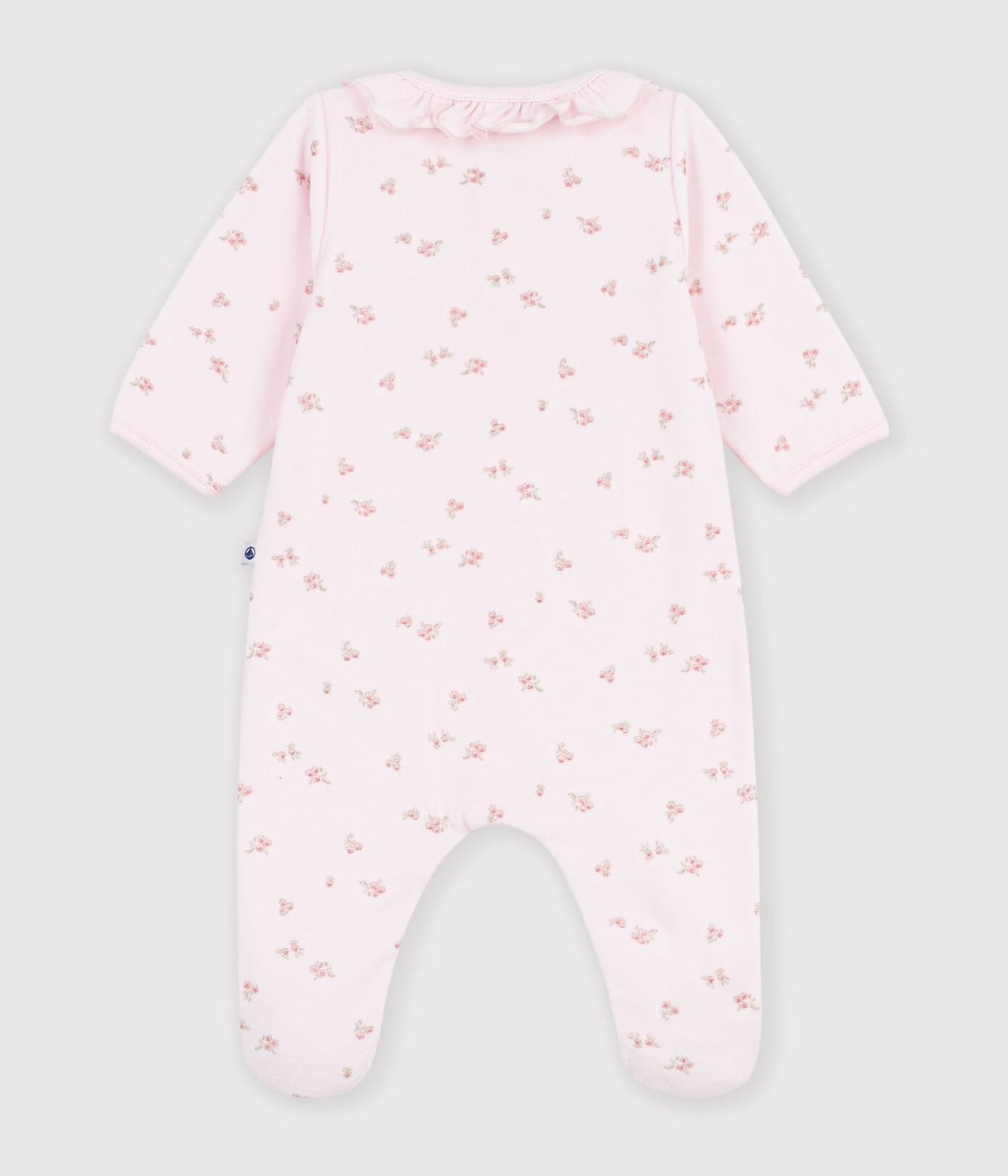 || Petit Bateau || Fluwelen boxpak met voetjes en kraagje - Bloemetjes