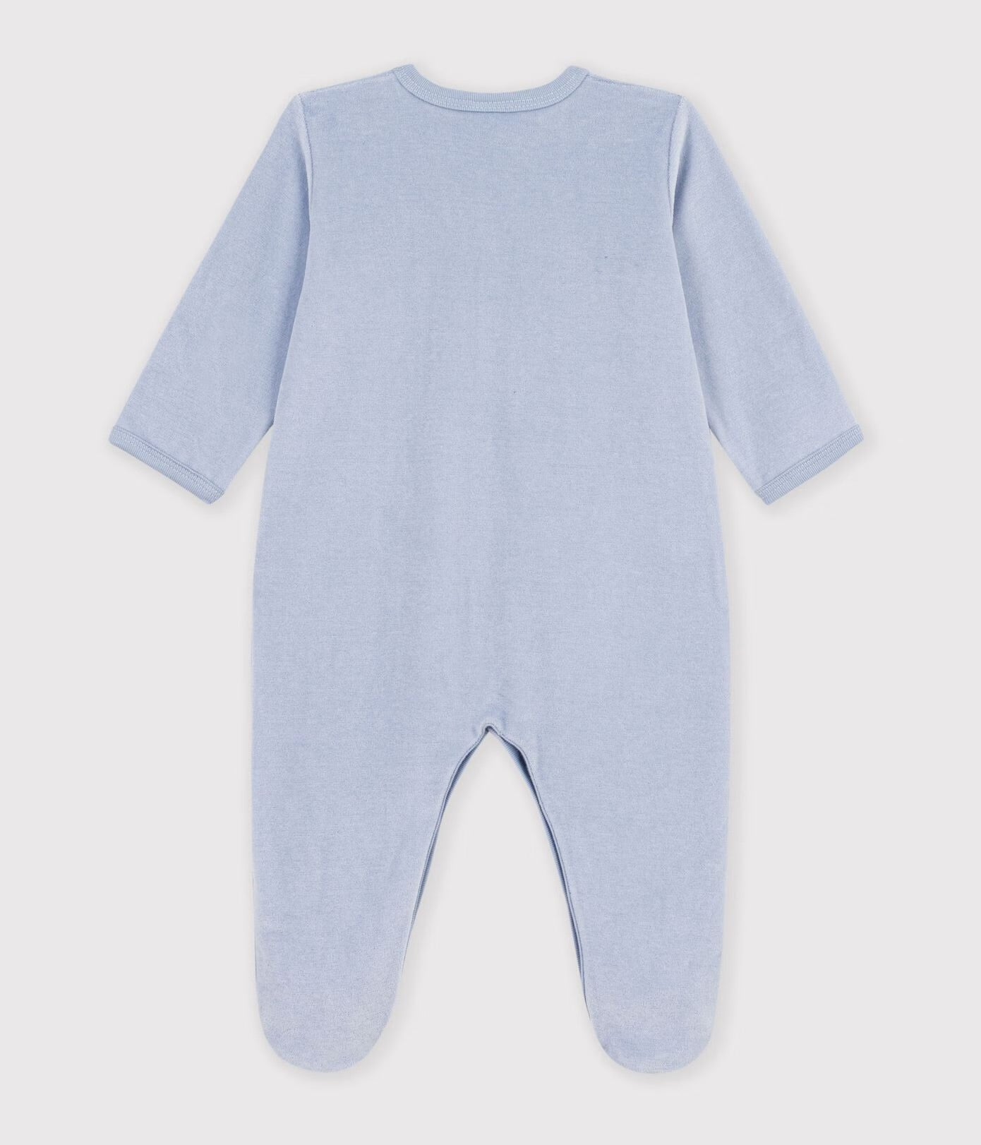 || Petit Bateau || Velours boxpak met voetjes blauw - Hart
