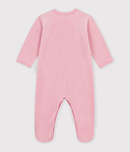 || Petit Bateau || Velours boxpak met voetjes roze - Hart