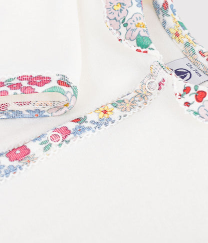 || Petit Bateau || Fluwelen boxpak met voetjes en kraagje - Bloemen