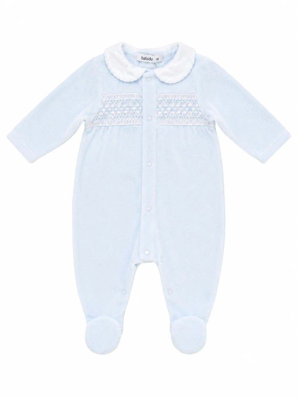 || Babidu || Velours boxpak met kraagje - Sky Blue