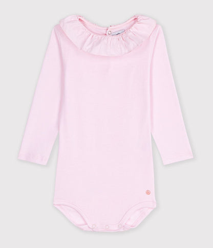|| Petit Bateau || Basis romper met kraagje - Roze