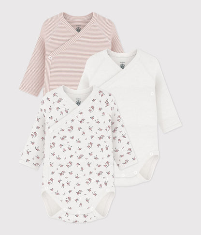 || Petit Bateau || Set overslagromper lange mouwen - Bloemetjes