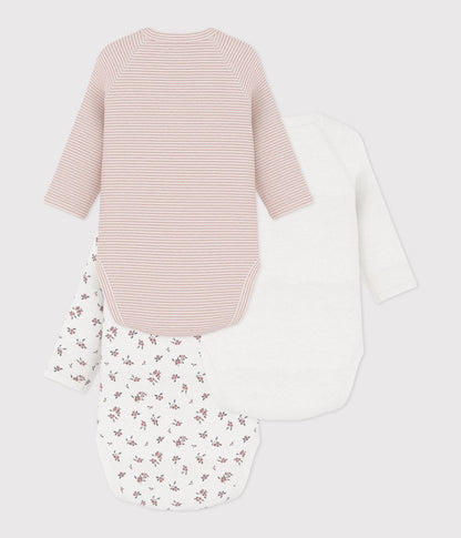|| Petit Bateau || Set overslagromper lange mouwen - Bloemetjes