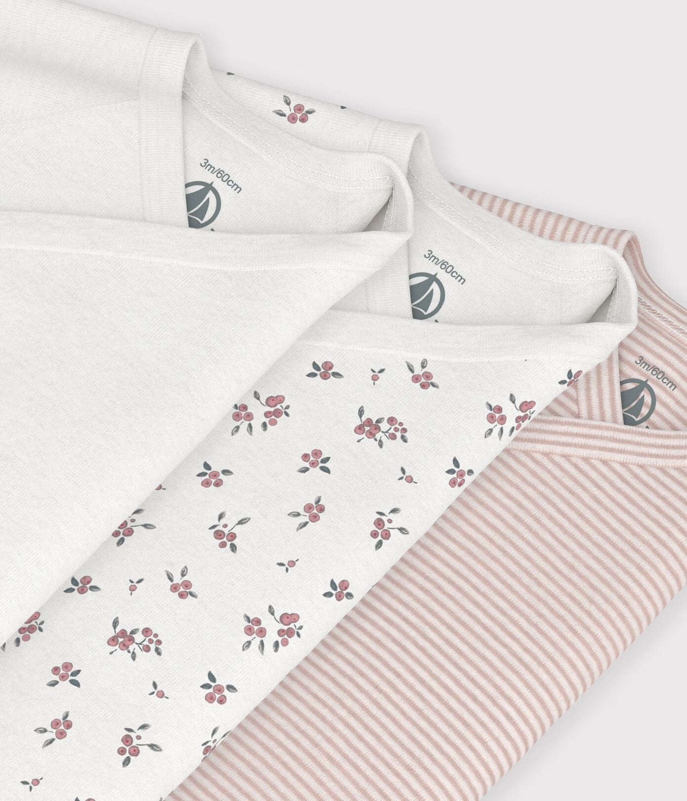 || Petit Bateau || Set overslagromper lange mouwen - Bloemetjes