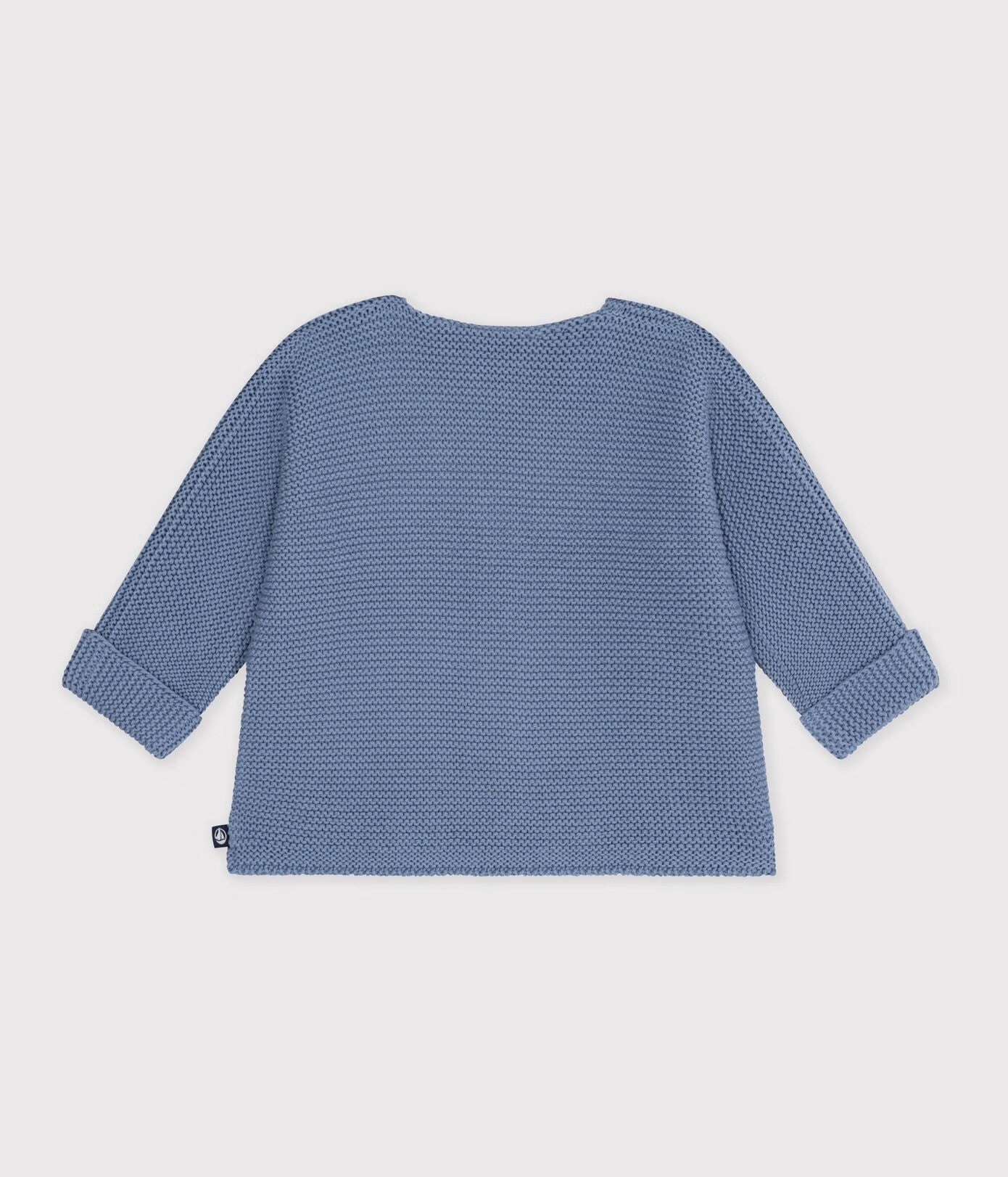 || Petit Bateau || Basis gebreid vest met knopen - Blauw