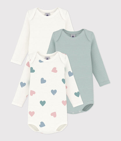 || Petit Bateau || Set romper lange mouwen - Harten Multi