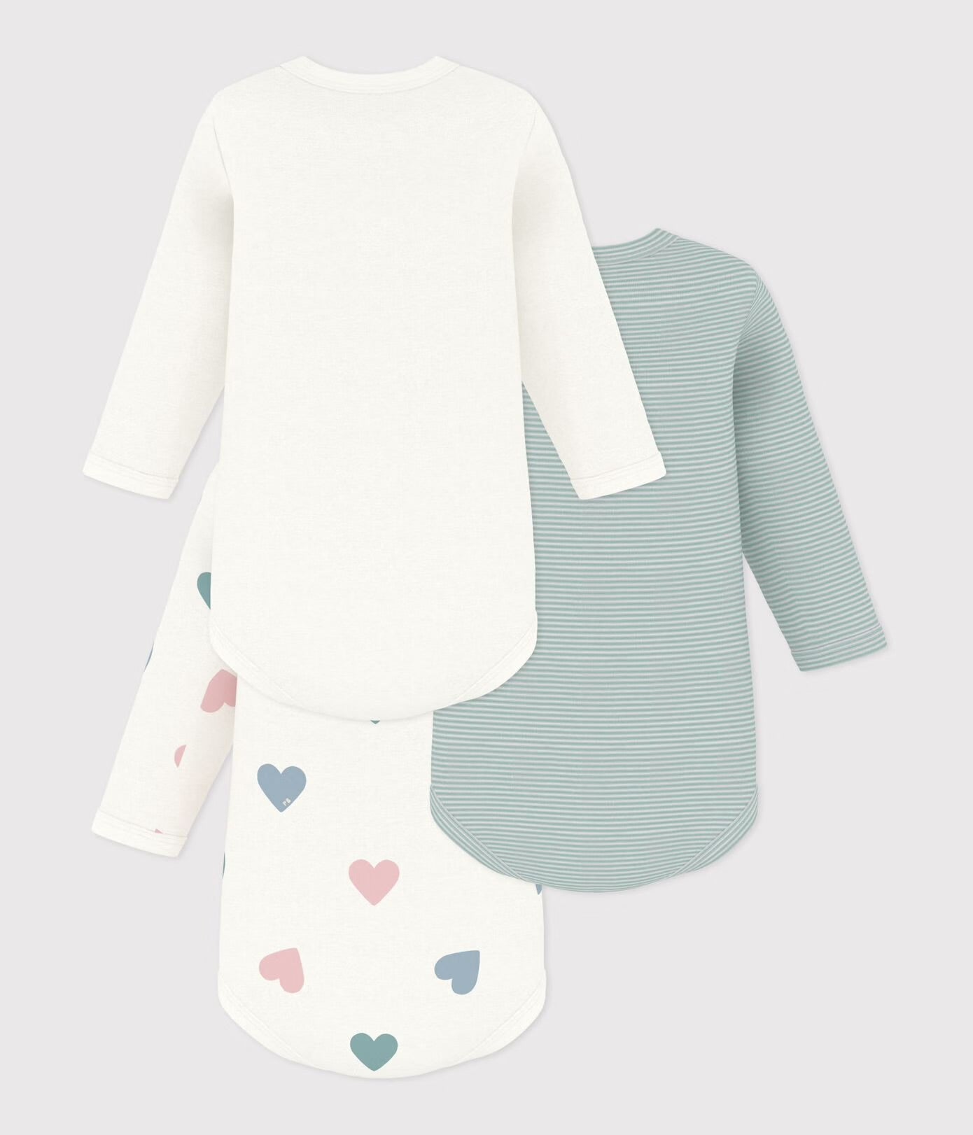 || Petit Bateau || Set romper lange mouwen - Harten Multi
