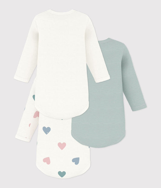 || Petit Bateau || Set romper lange mouwen - Harten Multi