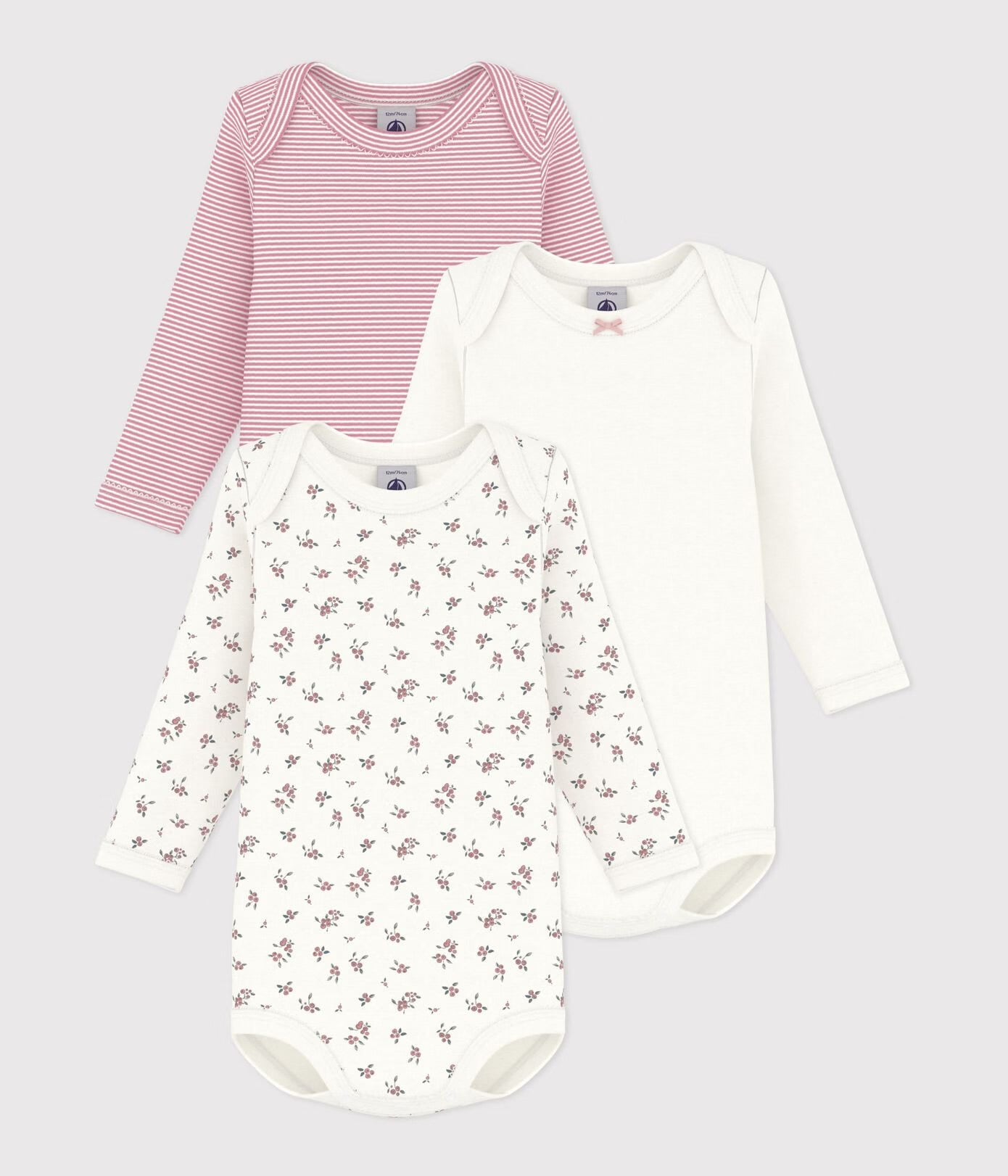 || Petit Bateau || Set romper lange mouwen - Bloemetjes
