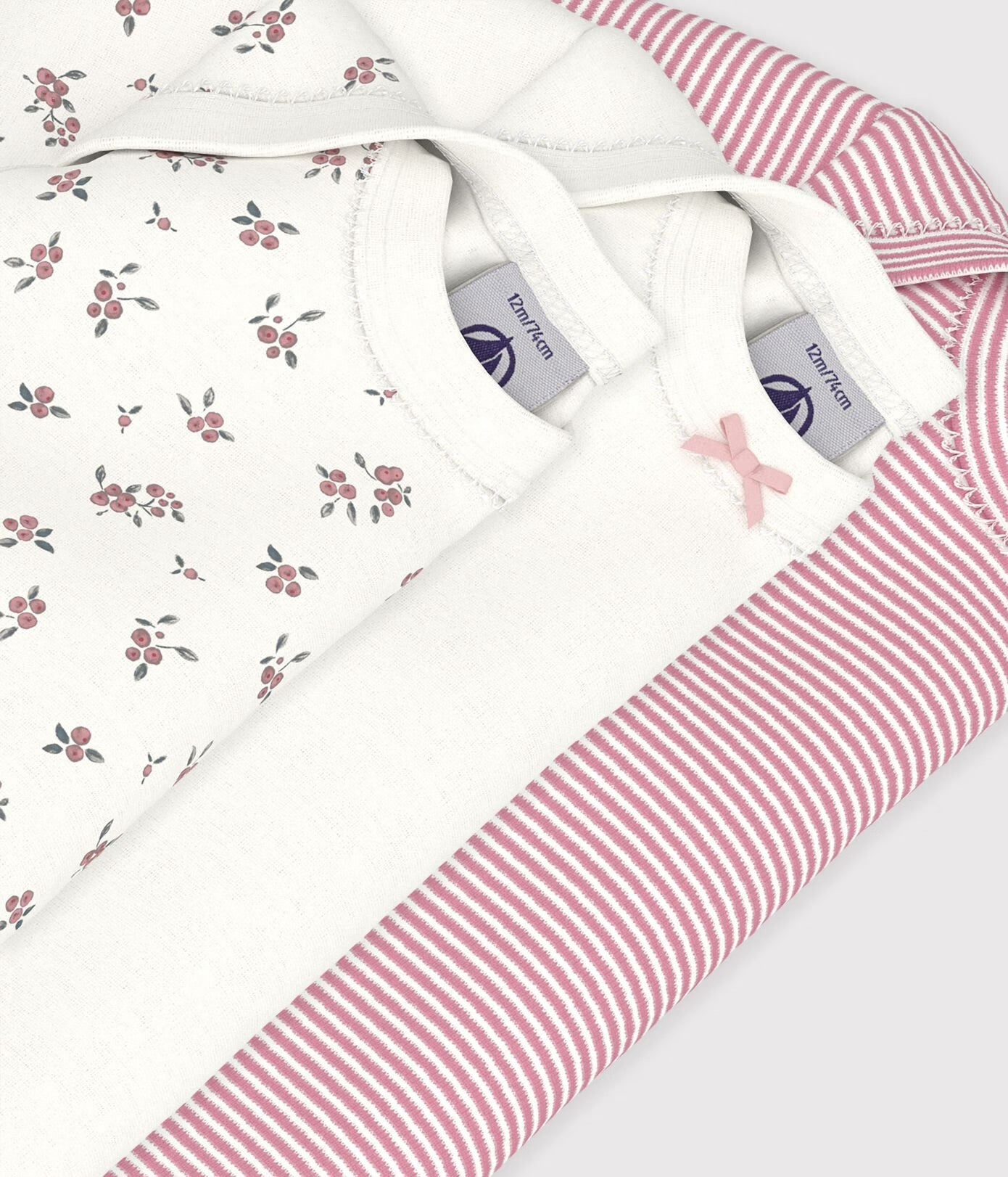 || Petit Bateau || Set romper lange mouwen - Bloemetjes