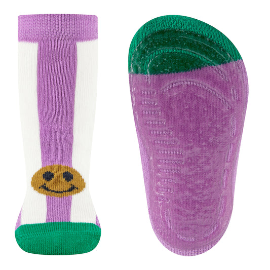 || Ewers || Anti-slip sokken - Smiley Purple