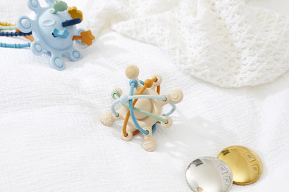 || Tickit || Silisoft Fidget Rammelaar - Neutrale Tinten