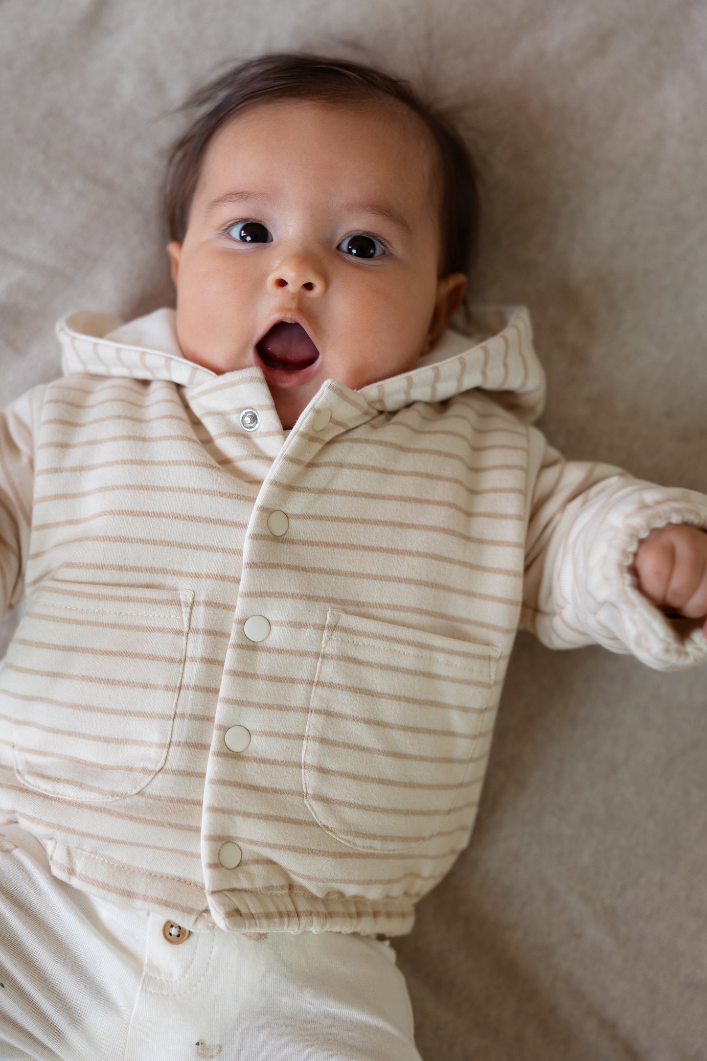 || Noppies || Reversible vest met streepjes