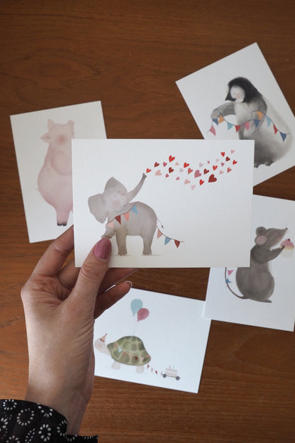 || Getekenddoorzusje || Kaart A6 - Olifant