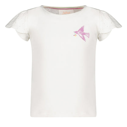 || Jubel || T-shirt met broderie en vogel- Picknick Perfect