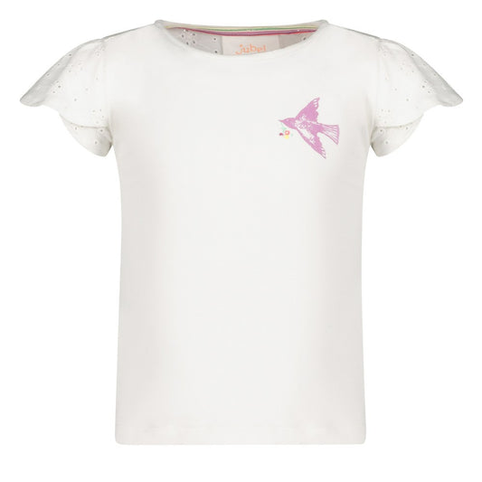 || Jubel || T-shirt met broderie en vogel- Picknick Perfect