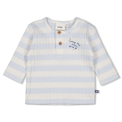 || Feetje || T-shirt rib met strepen - Blue Ocean