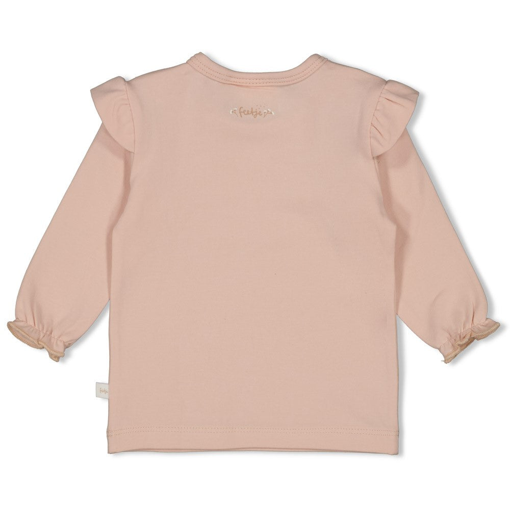 || Feetje || T-shirt met bloemetje op de borst - Delicate Flower