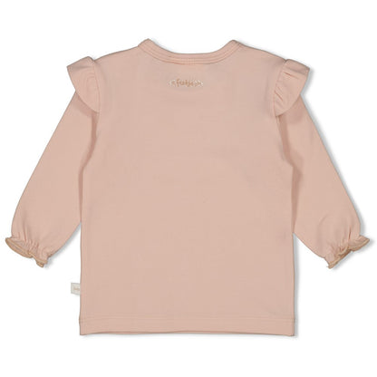 || Feetje || T-shirt met bloemetje op de borst - Delicate Flower
