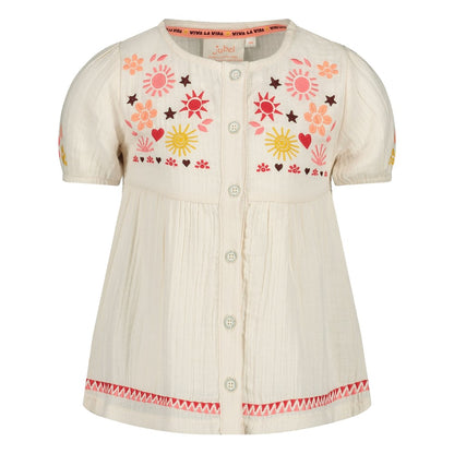 || Jubel || Mousseline blouse met borduursel - Salsa Sunset