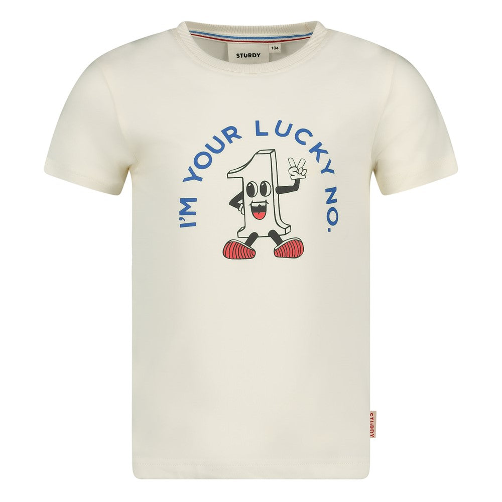 || Sturdy || T-shirt ‘lucky nr. one’ - Run the Day